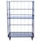 Vestil Blue Foldable/Nestable Roller Container 2 Shelf 1100lb 43.6x31.25x65.5 ROL-3143-2 - alternate 3